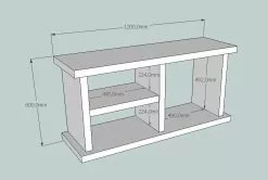 TV-taso Ranch 001, 120 Cm 10 TV-taso Ranch 001, 120 Cm -Muut kalusteet Myynti 2023 Ranch 001 mittatiedot